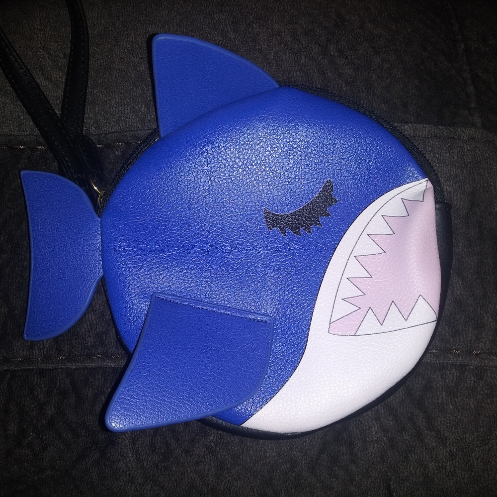 NEW Blue Shark Luv Betsey Johnson wristlet